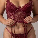 Odessa - 3 Pieces - Burgundy